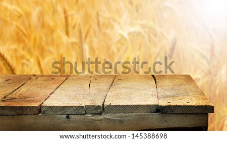 Empty Wooden Table For Product Display Montages