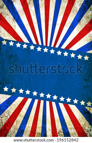 USA style grunge background with space for text