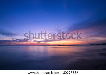 Amazing sunset form thailand beach