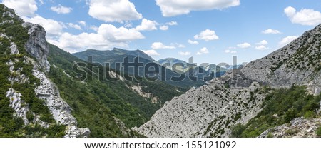Clue de Taulanne, canyon in the Alpes-de-Haute-Provence, Provence-Alpes-Cote d\'Azur, France, at summer