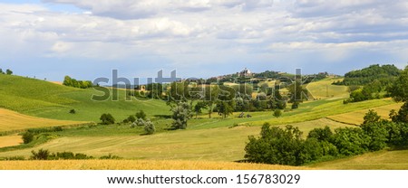 Country landscape of Monferrato (Asti, Piedmont, Italy)