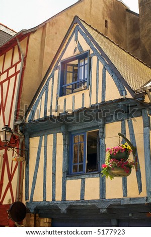 Old characteristic house in Vannes, Brittany