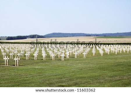 Champagne - Ardenne, France. French Cemetery of the First World War.