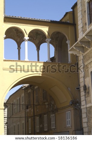 Fermo (Marche, Italy) - Historic buildings with arcade