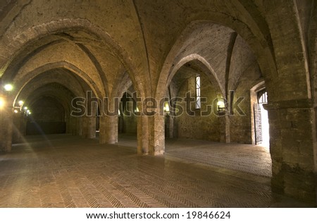 Rieti (Lazio, Italy) - Historic building, ancient arcade
