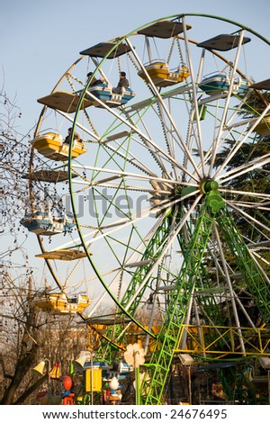 Milan (Lombardy, Italy)  - Big wheel in a funfair