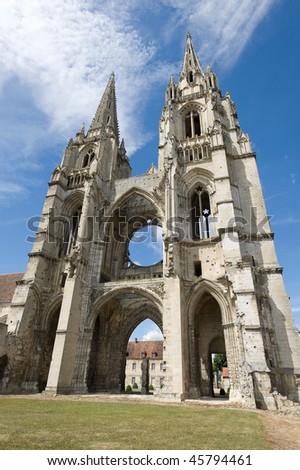 Abbey of St-Jean-des-Vignes in Soissons (Aisne, Picardie, France) , ruins