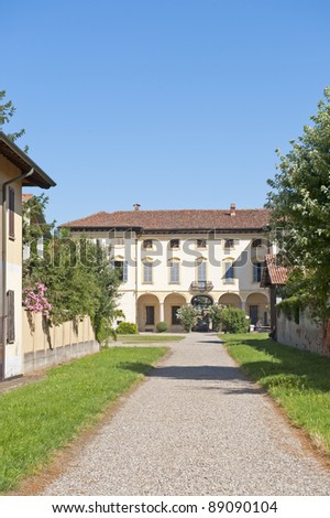 Gaggiano (Milan, Lombardy, Italy): historic villa and the garden