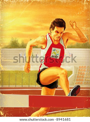 olympic running logo. stock photo : running man,