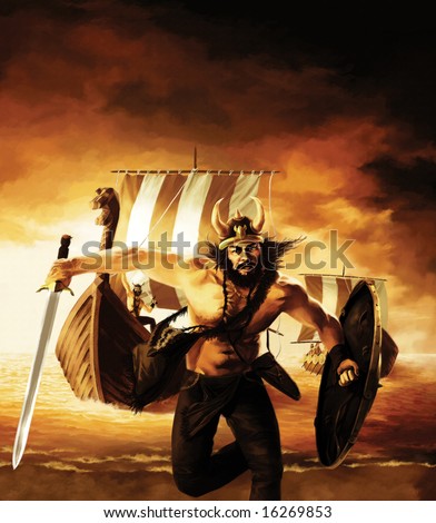 stock photo viking warrior