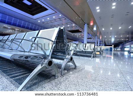 Airport internal seating area