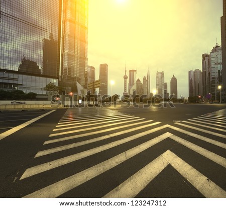 The century avenue of the scene in shanghai China The century avenue of the scene in shanghai China