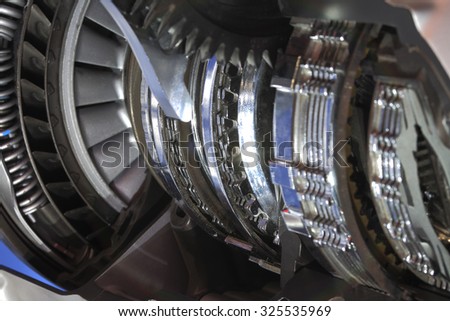 Auto engine of close-up