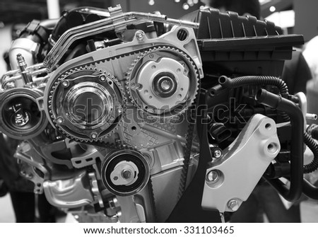 Auto engine of close up