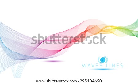 great rainbow waves colorful gradient light blend line abstract