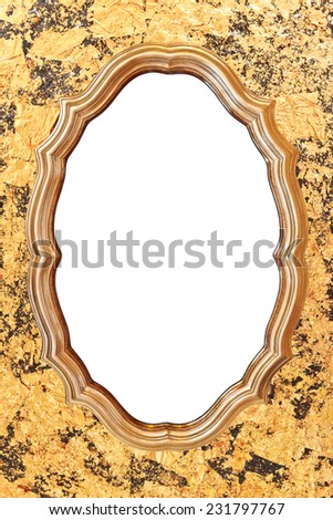 Blank vintage frame on abstract retro wallpaper background