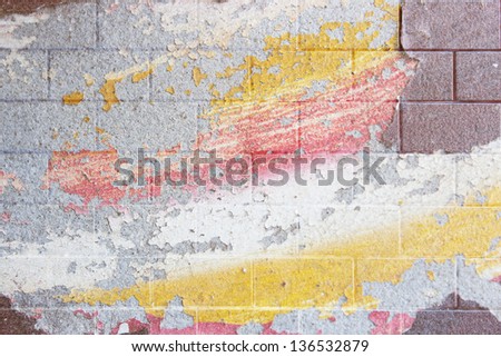 Art  Grunge Wall,Mixed Media From  Grunge Colors Texture And Bricks Wall