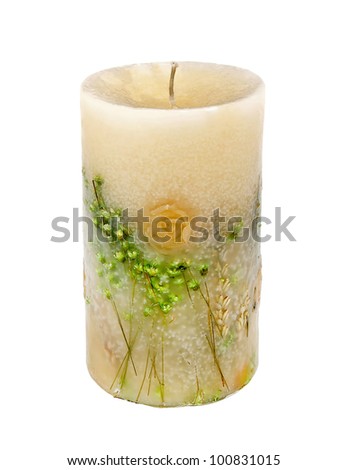 aromatic candle isolated on white background