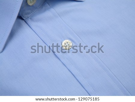 blue shirt  button close up