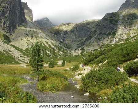 Valley with river at High Tatra near Terry cottage