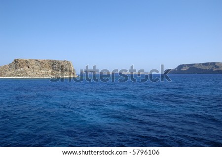 Boat trip to pirate island Gramvoussa. Crete, Greece
