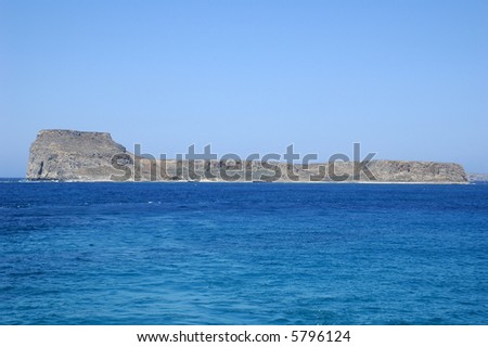 Boat trip to pirate island Gramvoussa. Crete, Greece
