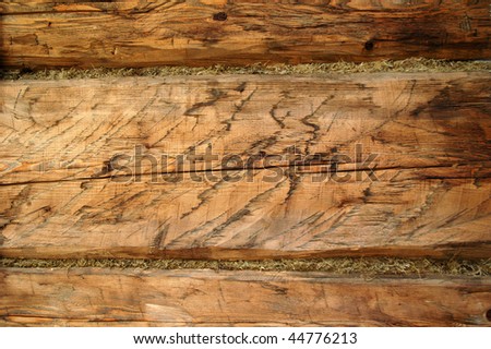 Background of wood cut by old traditional technology.