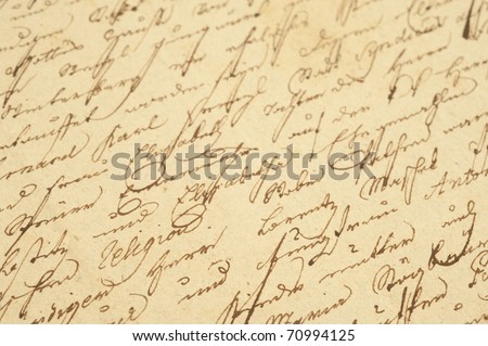 Old letter with vintage handwriting.