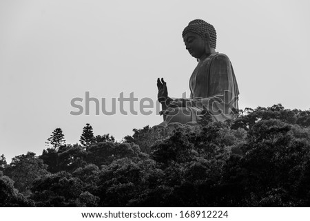 Also known as the Big Buddha, is a large statue of a Buddha Amoghasiddhi, located in Lantau Island, Hong Kong. Symbolises the harmonious relationship between man and nature, people and religion.