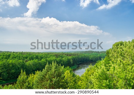 River landscape.River panorama