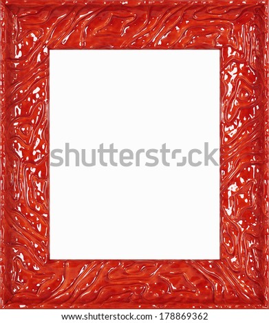 red art picture frame