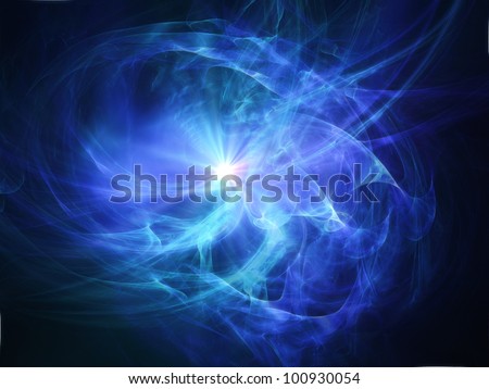 Blue halo abstract fantasy background