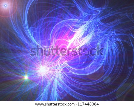 Blue and pink halo abstract fantasy background