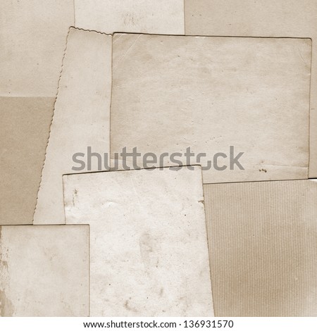 Stack of old photos with clipping path for the inside, old textured paper