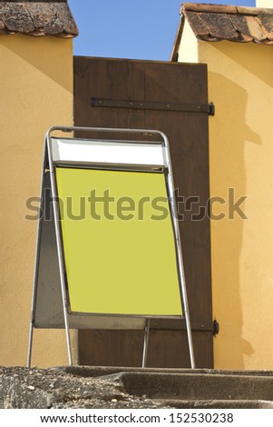 empty board (menu board) at a restaurant - nice backgroud with space for text