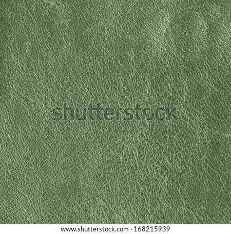 green leather texture closeup. Leather background .