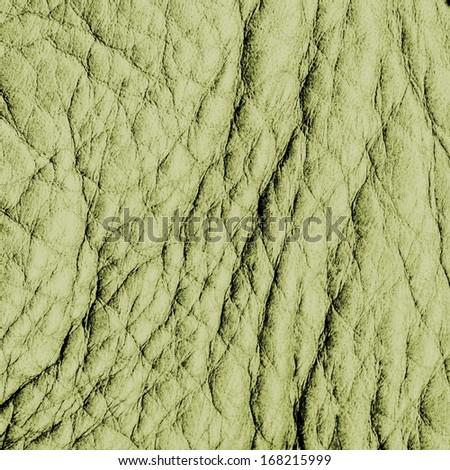 crumpled green leather. Leather background