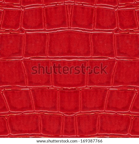 painted red crocodile leather  texture