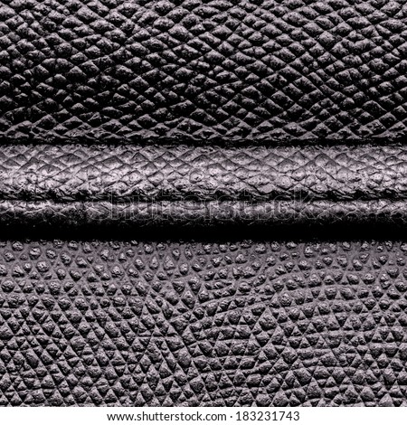 black leather texture closeup, Fragment of leather bag