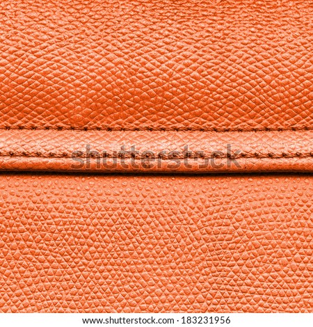 orange leather texture, Fragment of leather bag
