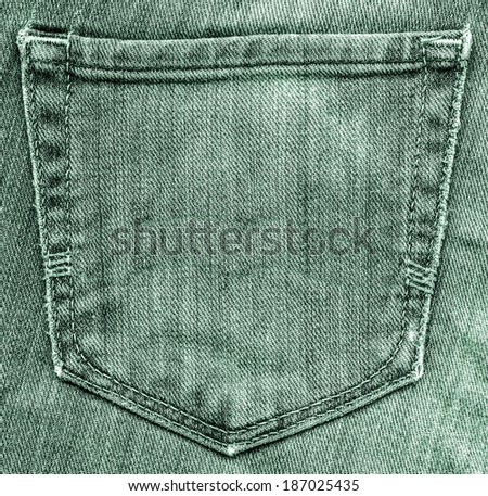 green jeans back pocket