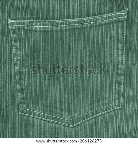 green denim back pocket on jeans background