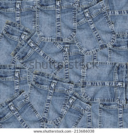 background of the same back blue jeans pockets