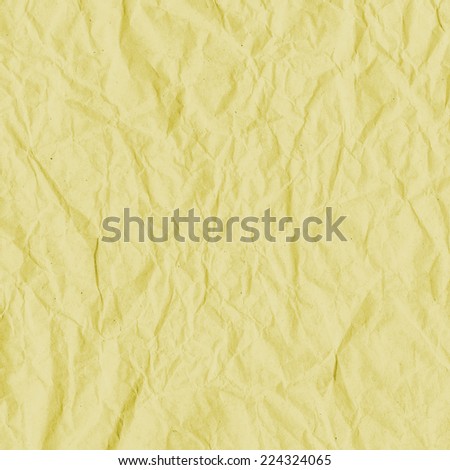 background of crumpled yellow paper packaging