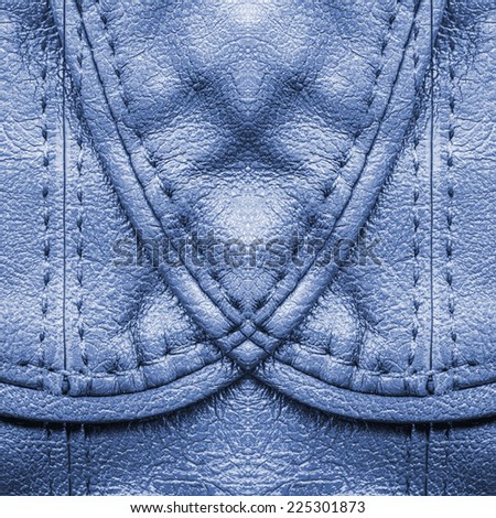 fragment of blue  leather clothing accessories