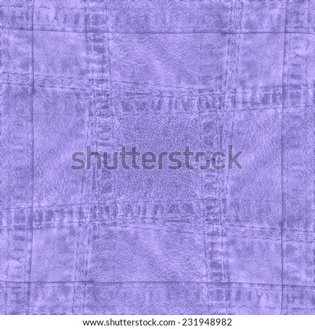 violet leather texture, seams.Fragment of leather clothing accessories