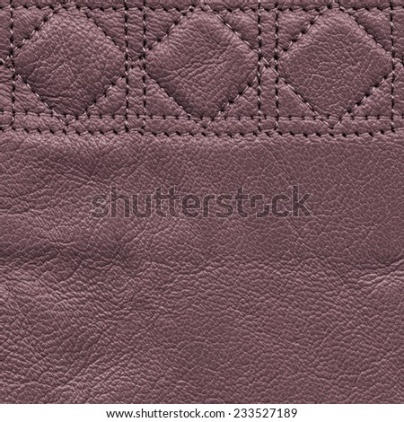 cherry leather background decorated with seams