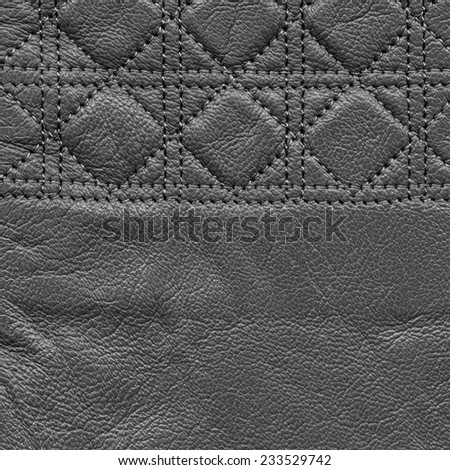 fragment of black leather clothing accessories as leather background.