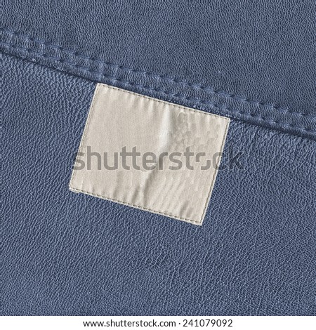 blue leather texture, blank tag,seam