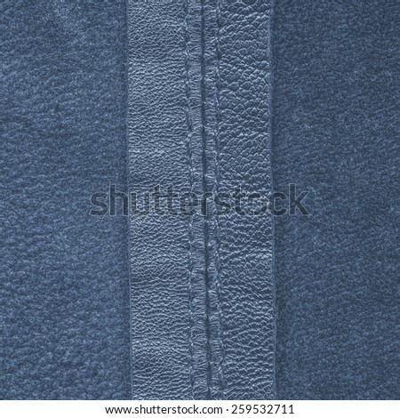 background of two kinds of blue  leather textures